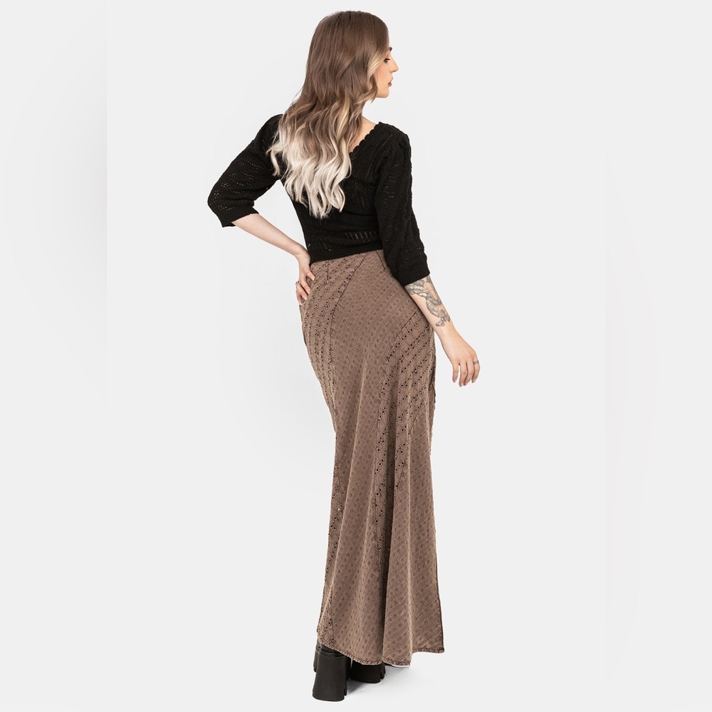 Summerisle Cotton Broderie Detail Midaxi Skirt - size US 14/ UK 18 - Picture 2 of 6